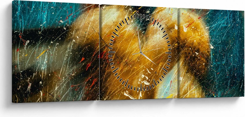 Tablou - Îngerii sărutăndu-se (cu ceas) (90x30 cm)