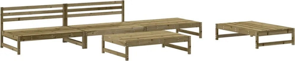 vidaXL Set mobilier relaxare pentru grădină 5 piese lemn de pin tratat