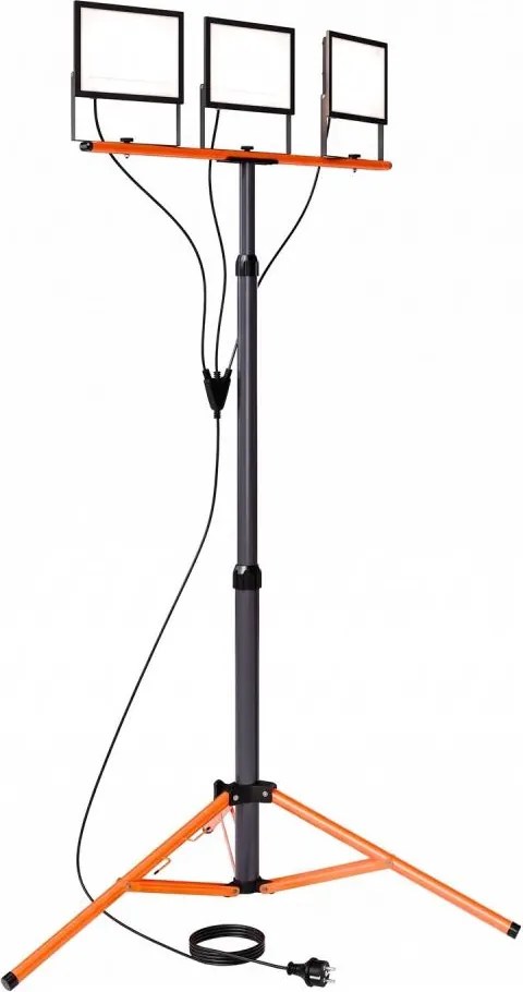 Proiector LED cu stativ 3xLED/100W/230V 4500K IP65 negru/portocaliu