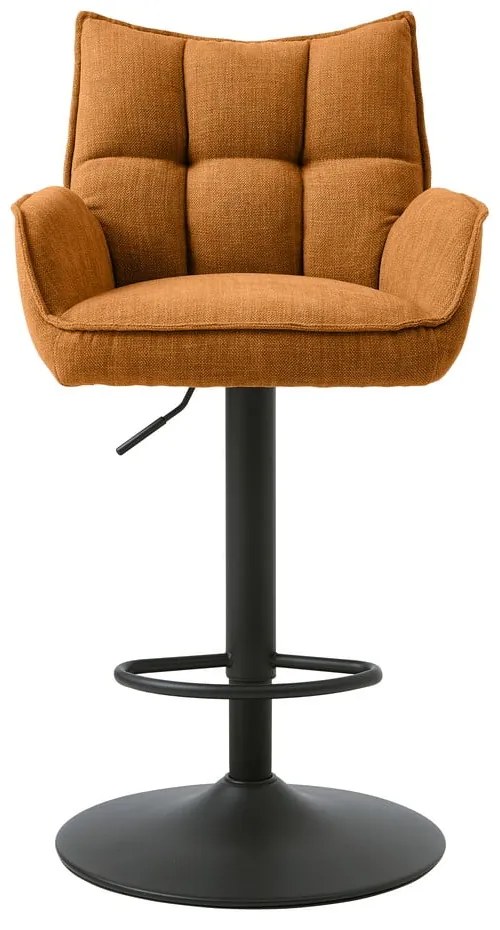 Scaune de bar portocalii cu înălțime ajustabilă 2 buc. Marilla – Unique Furniture