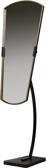 Oglinda cu picior cu rama din fier neagra Arroga, 166x48x45 cm