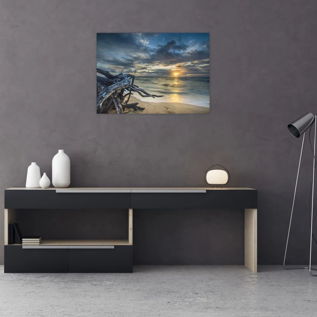 Tablou cu marea în apus de soare (70x50 cm)
