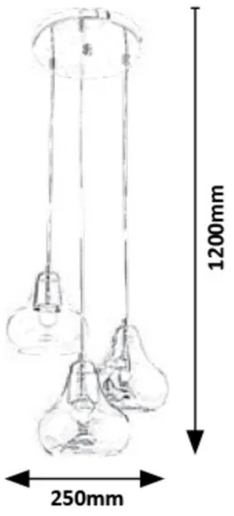 Rabalux 7977 - Lustră pe cablu JEZABEL 3xE27/60W/230V