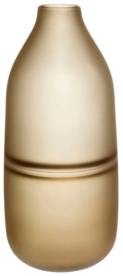 Vază din sticlă Hübsch Frosted, înălțime 30 cm, maro