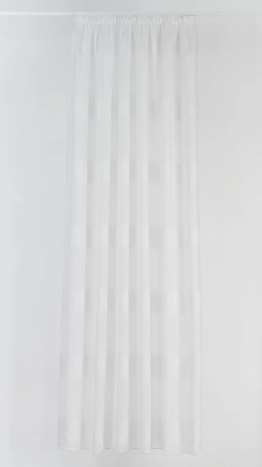 Perdea Mendola Interior, Venice, 140x260 cm, poliester, alb/argintiu