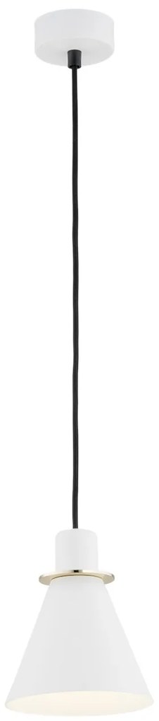 Pendul modern design retro Beverly alb/auriu