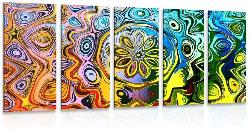 Tablou 5-piese artă creativă colorată