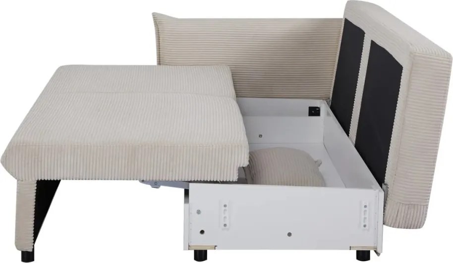 Canapea extensibila, Catifea Raiata Bej APARTMENT 215cm