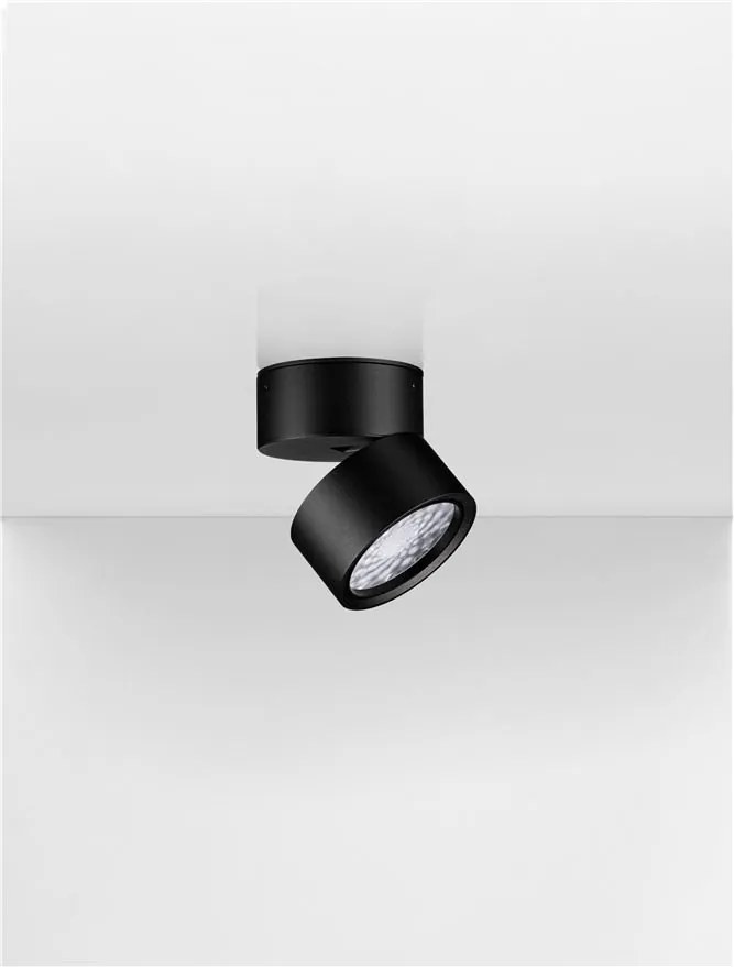 Spot LED aplicat directionabil diametru 8cm PULL negru, NVL-9030770