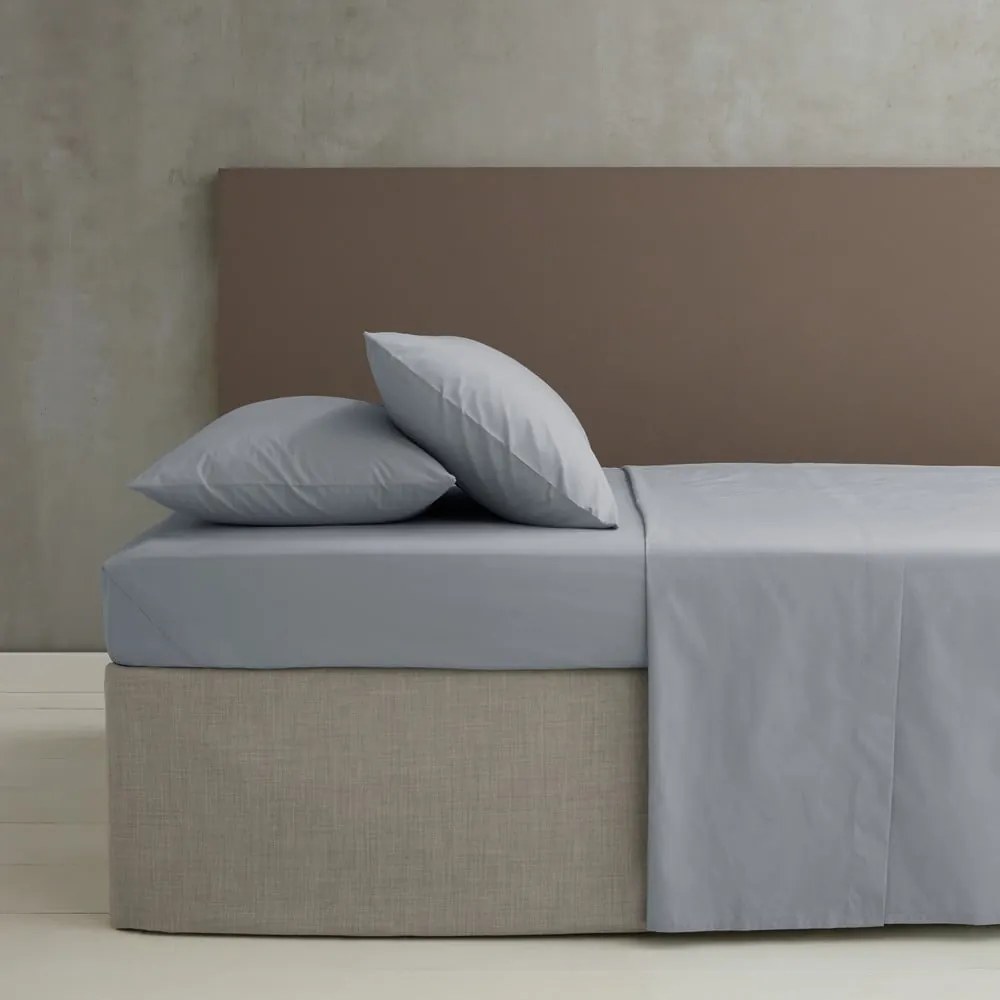 Cearceaf gri din bumbac percale 230x260 cm Easy Iron Percale – Catherine Lansfield