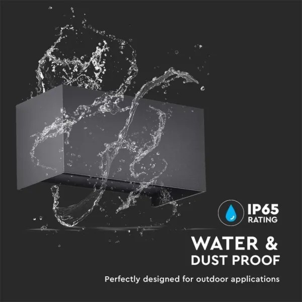Aplica de perete de exterior LED/24W/230V 3000K IP65 negru