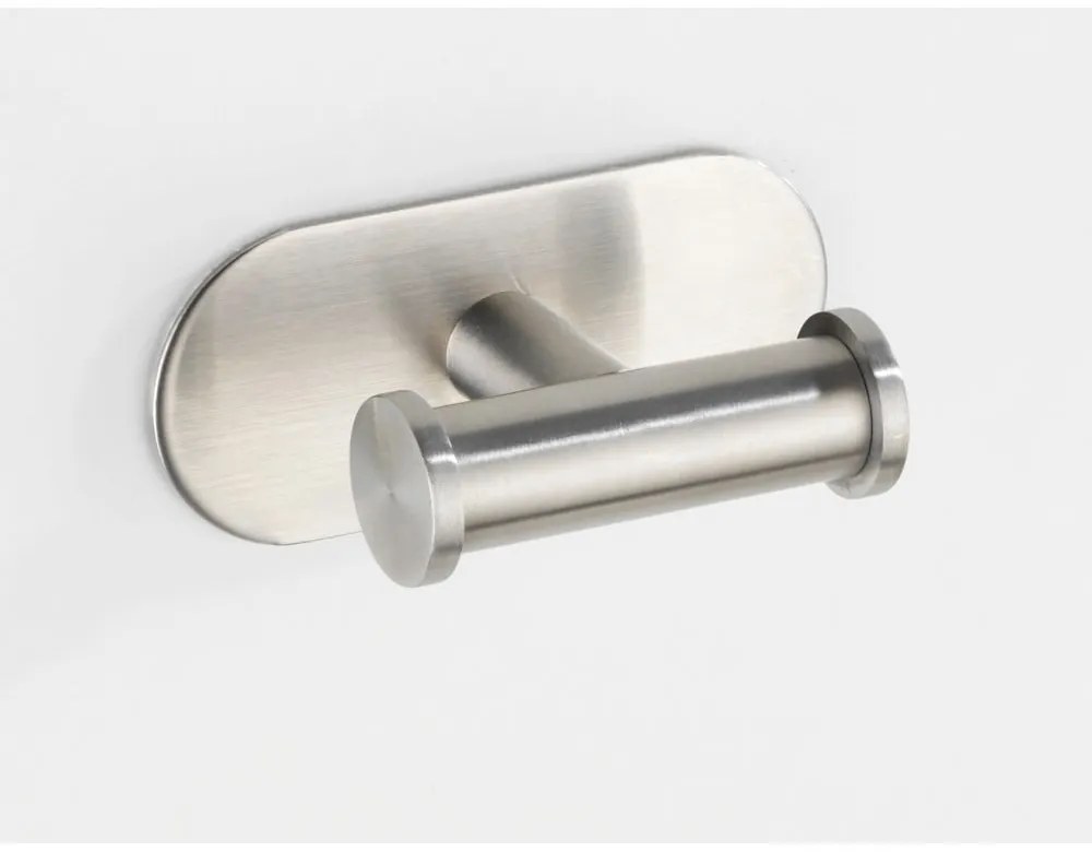 Cârlig dublu de perete, oțel inoxidabil mat Wenko Turbo-Loc® Orea