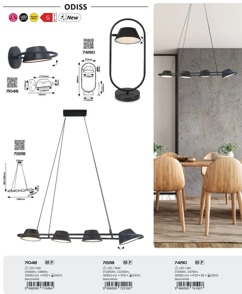 Lampa de masa moderna cu iluminat LED Odiss