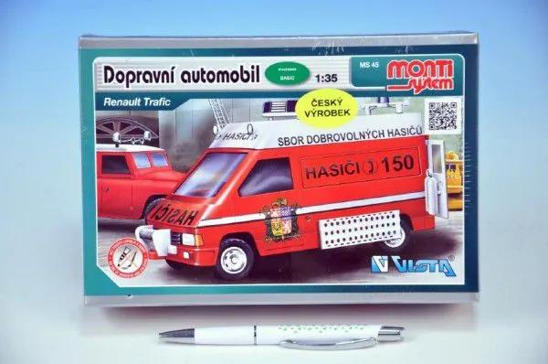 Kit Monti 45 Pompieri-Renault Trafic 1:35 in cutie 22x16x5cm