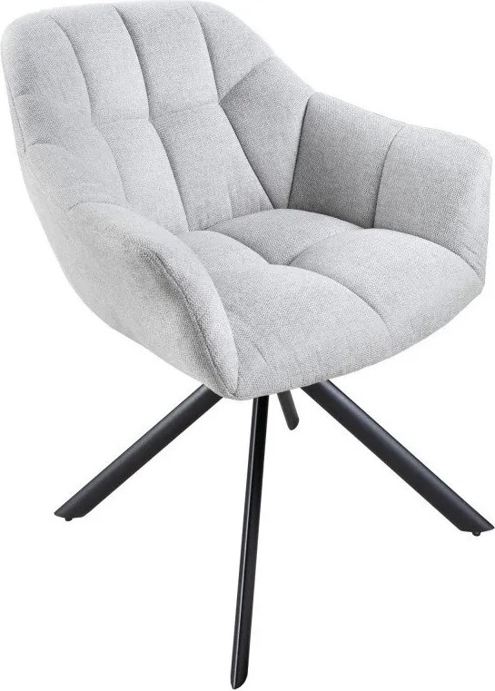 Set 2 scaune pivotante Papillon, tesatura structurala gri deschis