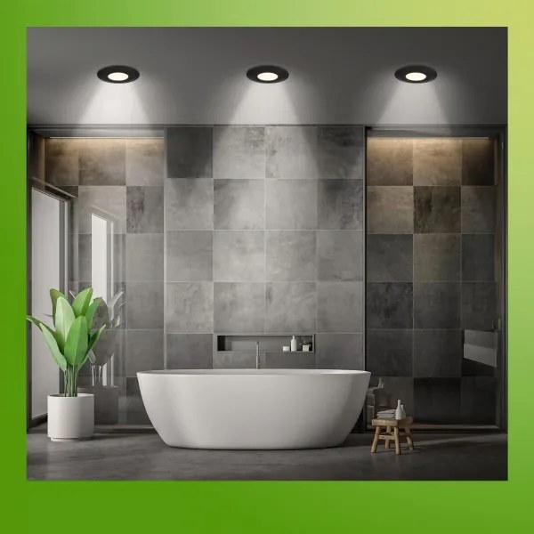 Briloner 7589035 – Set 3x spoturi LED KLIRA, compatibile cu dimmer, încastrate pentru baie, 4,9W, 230V, IP44, negru