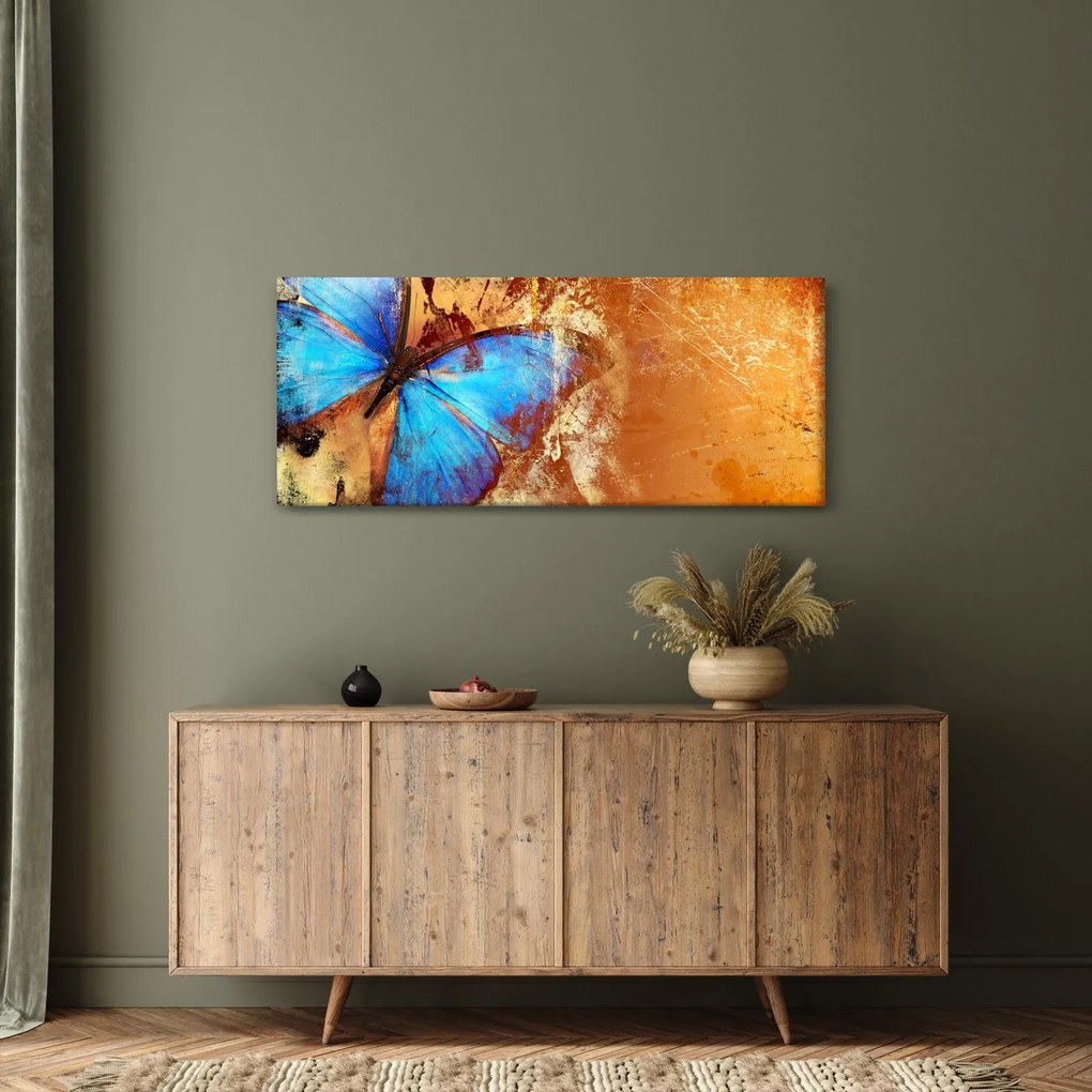 Tablou - Fluture albastru (120x50 cm)