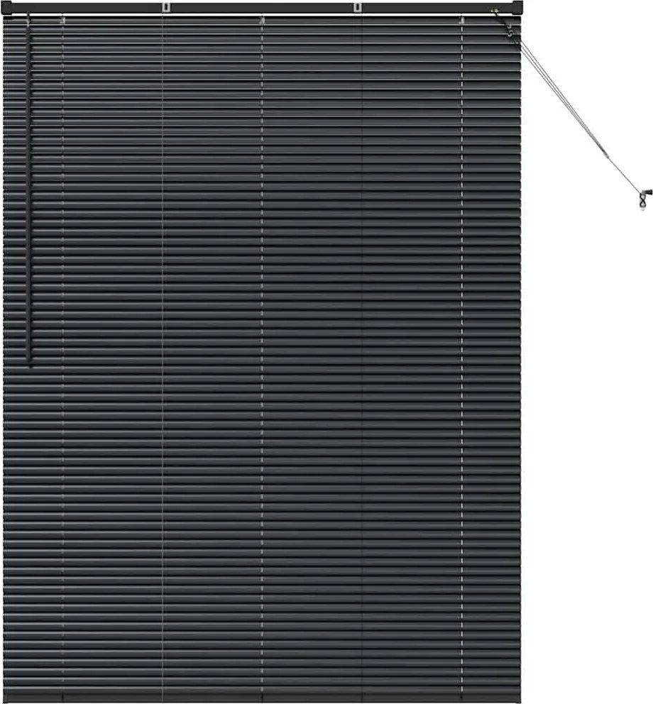 vidaXL Jaluzele venetiene Manual Negru 175 x 130 cm Aluminiu