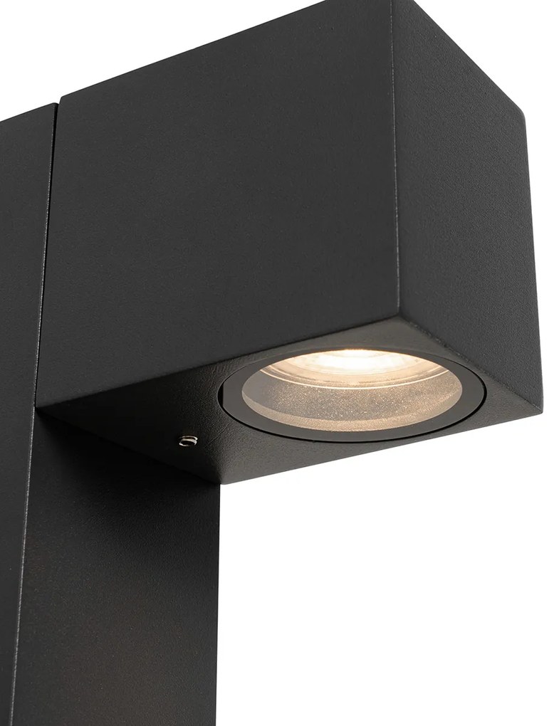 Lampă de exterior industrială cu picior gri închis 65 cm IP44 - Baleno