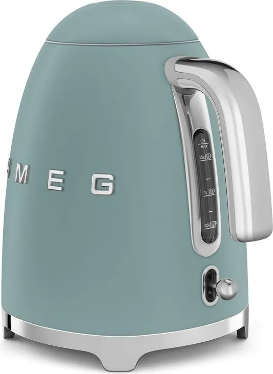 Cana electrica SMEG KLF03EGMEU, 2400 W, 1,7 l, Baza rotativa la 360°, Finisaj mat, Verde smarald