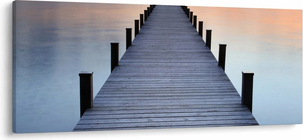 Tablou - Ponton de la Lacul Starnberger, Bavaria, Germania (120x50 cm)