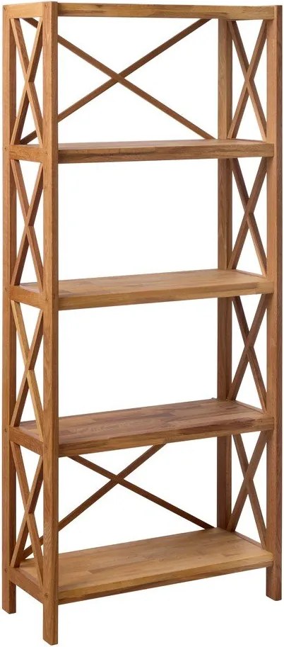 Etajeră în culoare naturală din lemn de stejar 70x161 cm X-Shelf – Unique Furniture