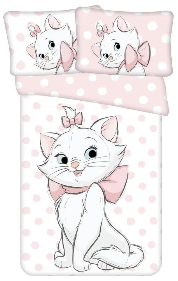 Lenjerie de pat pentru copii din bumbac pentru pătuț 100x135 cm Marie Cat – Jerry Fabrics