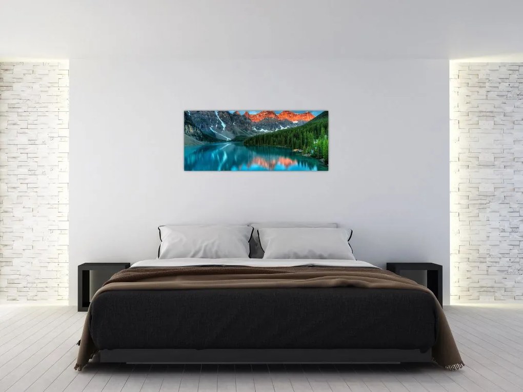Tablou - Lac turcoaz (120x50 cm)