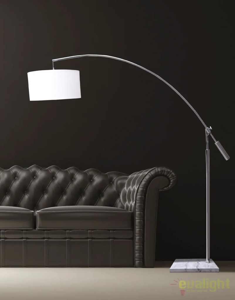 Lampadar tip arc reglabil design modern Bianca White