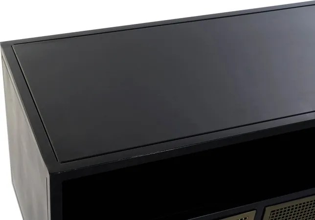 Comoda TV neagra si aurie , din metal " Blacky""