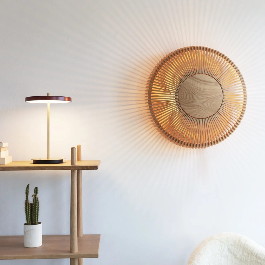Aplica din lemn, lumina ambientala Clava Up Wood medium - oak