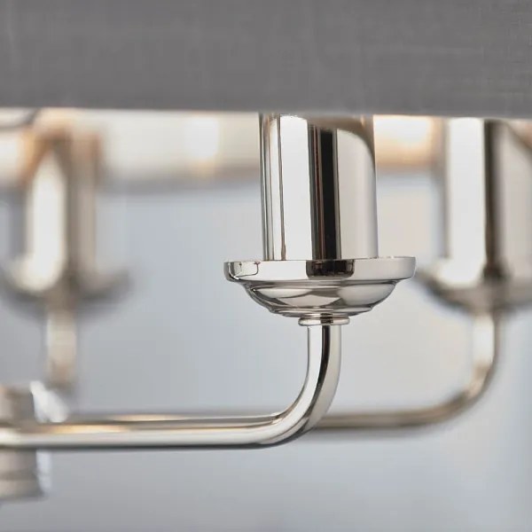 Lustră pe lanț Endon 94373 HIGHCLERE 6xE14/40W/230V gri/crom lucios