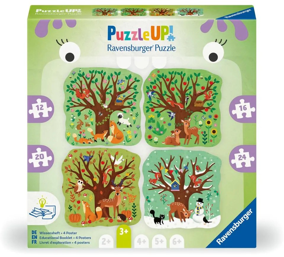 PUZZLE UP ANOTIMPURI 4 PUZZLE CONTUR 12 16 20 24 PIESE - RAVENSBURGER (RVSPC04002)
