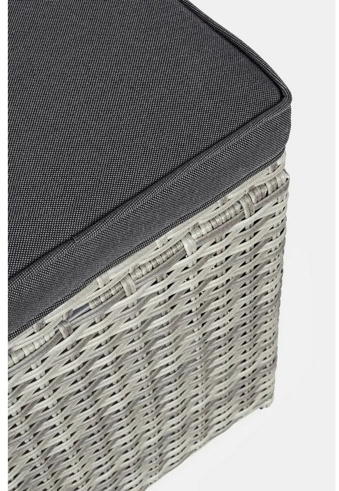 Set mobilier de grădină gri din ratan artificial pentru 6 persoane Ariel – Bizzotto