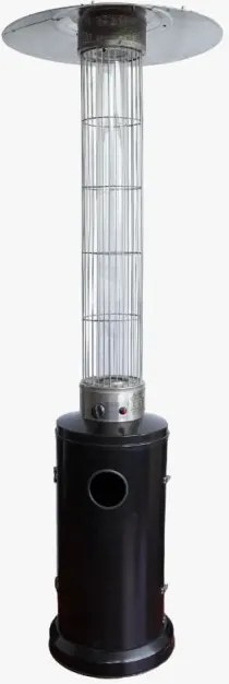 Încălzitor pe gaz Elite ODRGH-1367, 12,5 kW, oțel cu vopsire prin pulverizare, grilaj de protecție, negru
