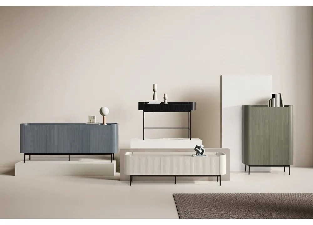 Comodă TV neagră 180x55x40 cm Willa – MOME