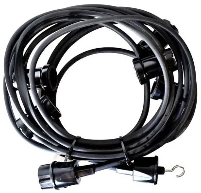Șir decorativ exterior GIRLANDA 6,5 m 5xE27/15W/230V IP44
