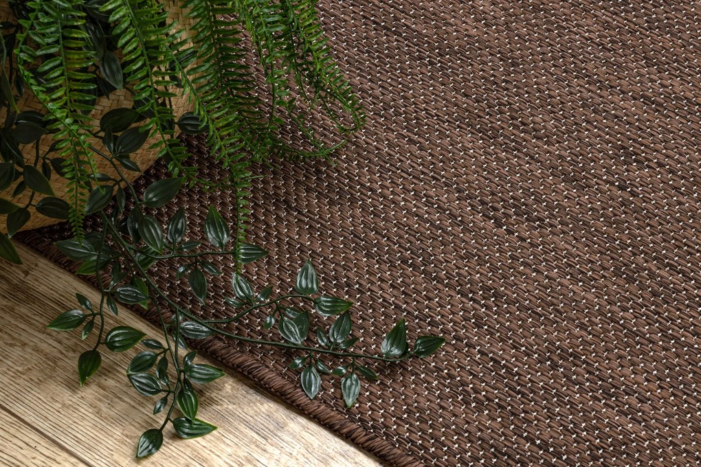 Covor, traversa SISAL SION A5165A Melanj țesute plate maro