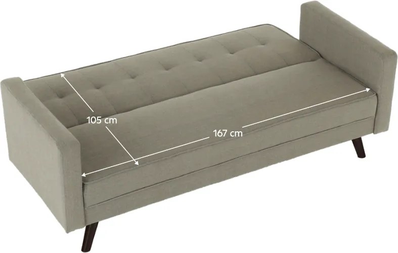 Canapea extensibilă, material gri-maro taupe, OTISA