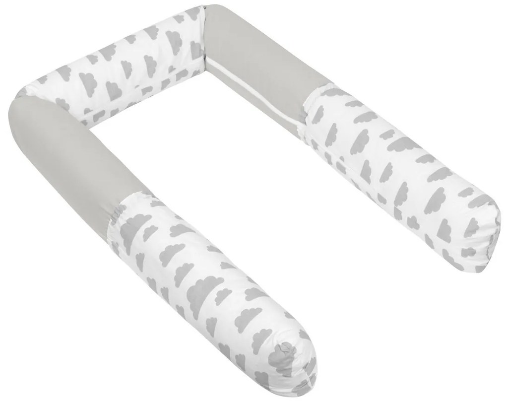 Bellatex Crib Mantle cilindru Clouds gri, 240 cm