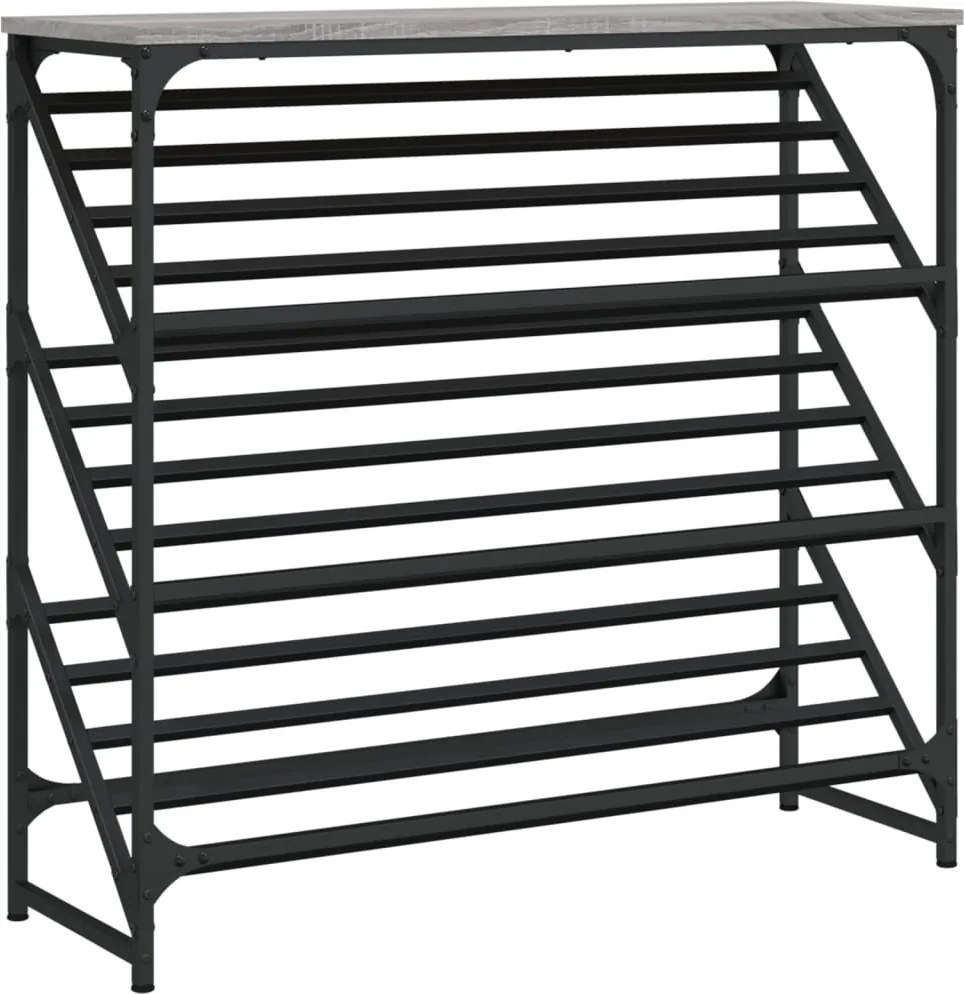 vidaXL Pantofar, gri sonoma, 90x30x85 cm, lemn prelucrat