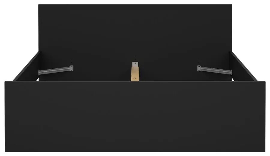 Pat matrimonial negru 160x200 cm Naia – Tvilum