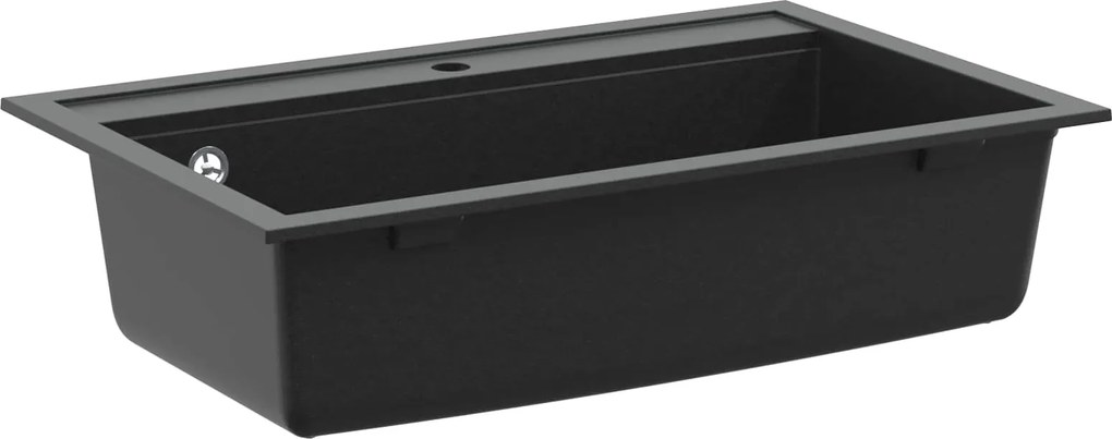 vidaXL Chiuvetă Negru 795 x 505 mm Granit