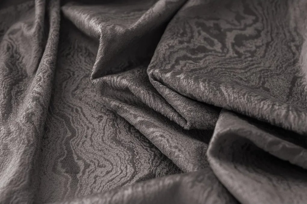 Draperie opaca DUNES VELVET 140x250 cm, gri inchis Agatat: Inele metalice