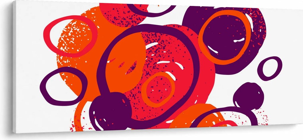 Tablou - Motiv cercuri în culori calde (120x50 cm)
