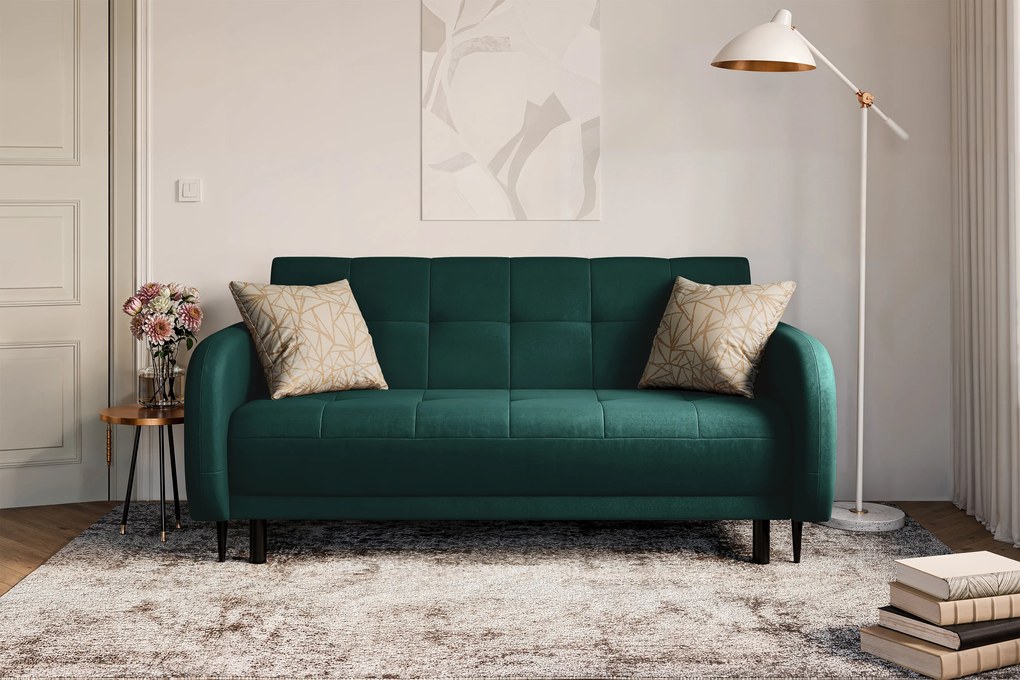 Canapea extensibilă Linda - verde catifea Trinity 28