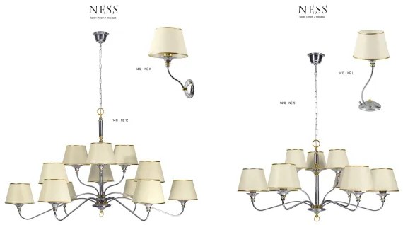 Aplică NESS NE K1xE27/60W/230V Jupiter 1412