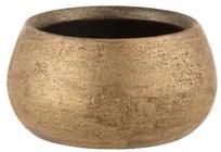 Ghiveci Low Rough, Ceramica, Auriu, 22x22x10 cm