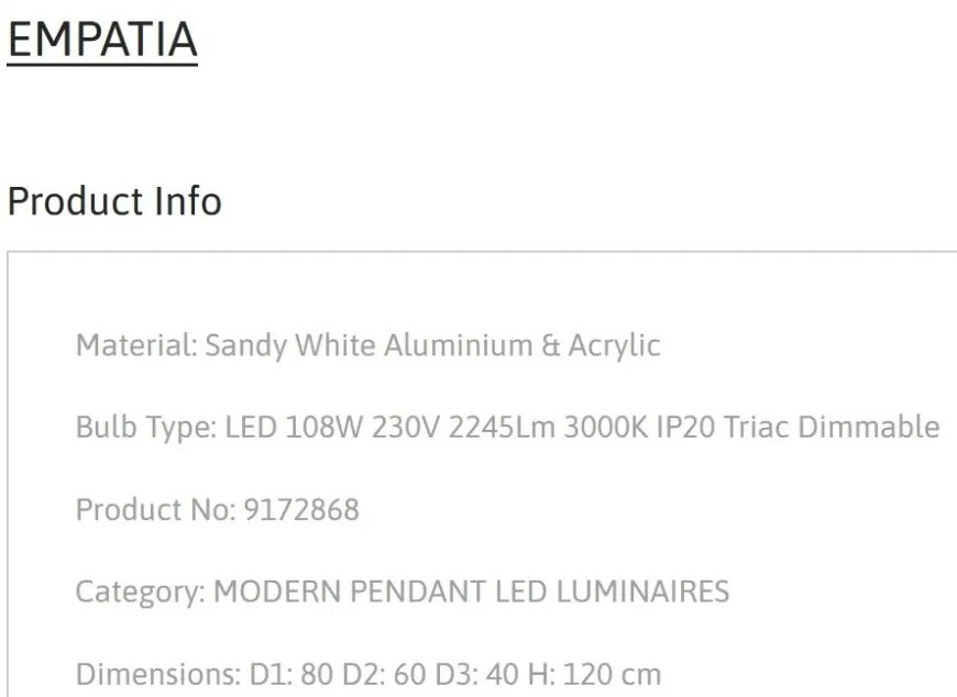 Lustra LED dimabila design circular EMPATIA D-80cm