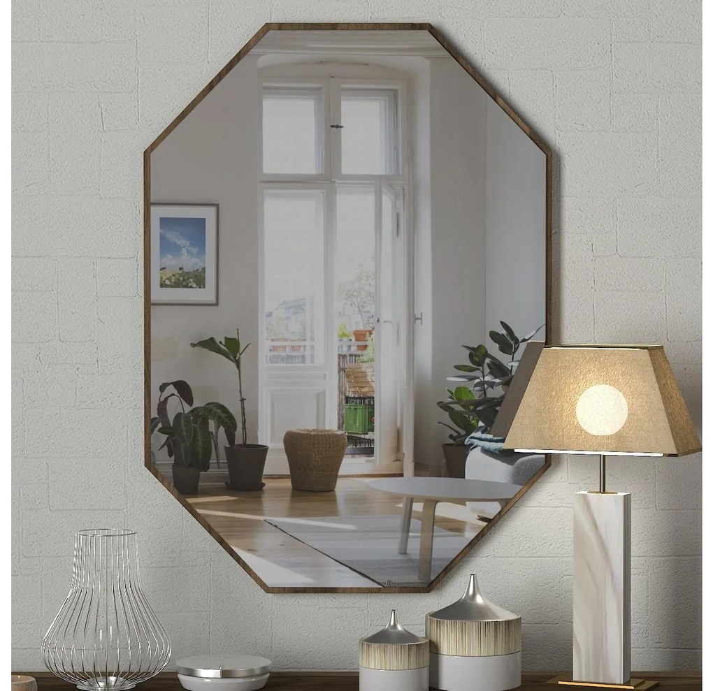 Oglindă decorativă Nubulo 2 (nuc) . 1093613